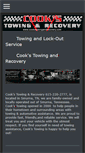 Mobile Screenshot of cookstowingandrecovery.com
